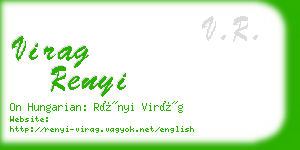 virag renyi business card